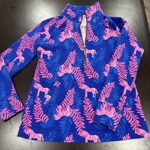 Lilly Pulitzer 1/4 zip long sleeve top